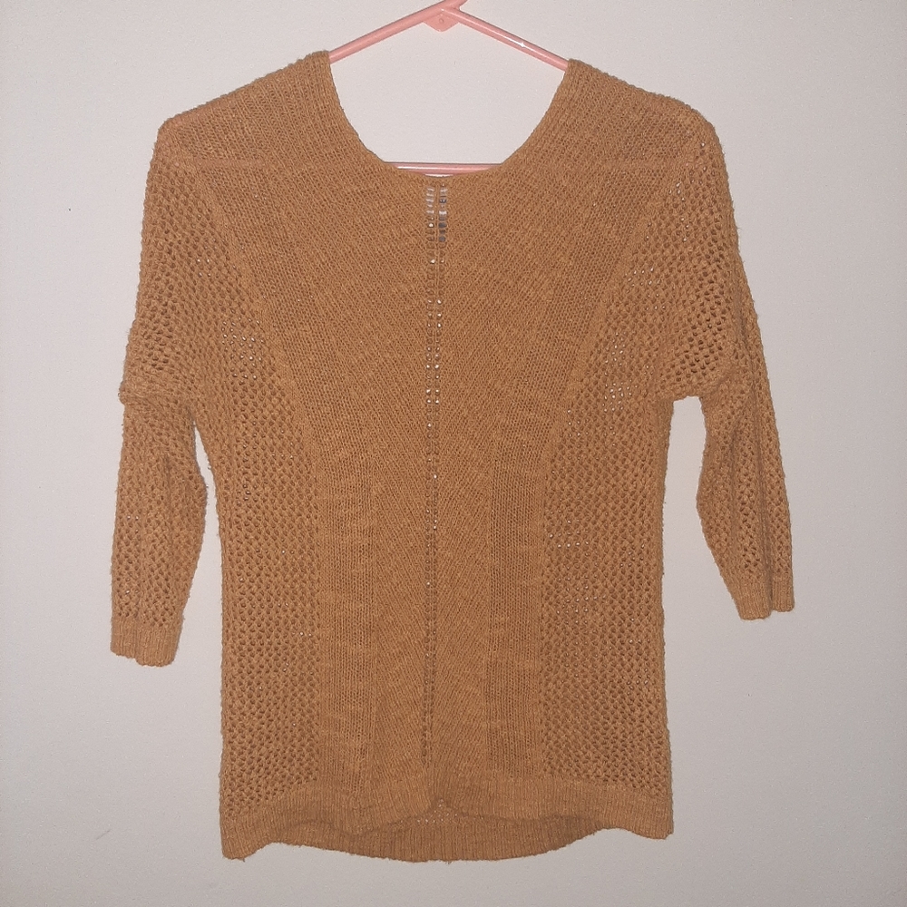 Mustatd yellow knit sweater